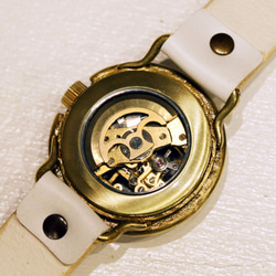 【新作】自動巻 スケルトン 機械式腕時計 float see through ターコイズブルー 4枚目の画像