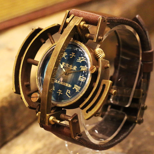 スチームパンク腕時計 電氣エンドルフィンxA STORY コラボウォッチ 後