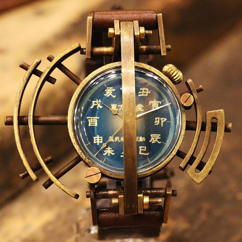 スチームパンク腕時計 電氣エンドルフィンxA STORY コラボウォッチ 後