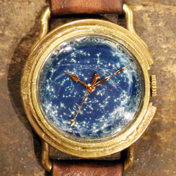 GENSO 天体観測 星座 星空の腕時計 蓄光文字盤 Mサイズ 1枚目の画像