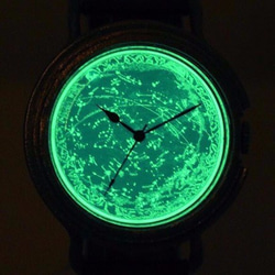 GENSO 天体観測 星座 星空の腕時計 蓄光文字盤 Mサイズ 2枚目の画像