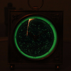 【蓄光】星空の置き時計 四角 天体観測 アンティーク スクエア ゴシック クロック リプロダクト 4枚目の画像