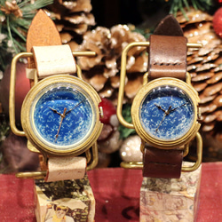 ペアウォッチ】GENSO 天体観測 星空の腕時計 蓄光文字盤 夜空 星 宇宙