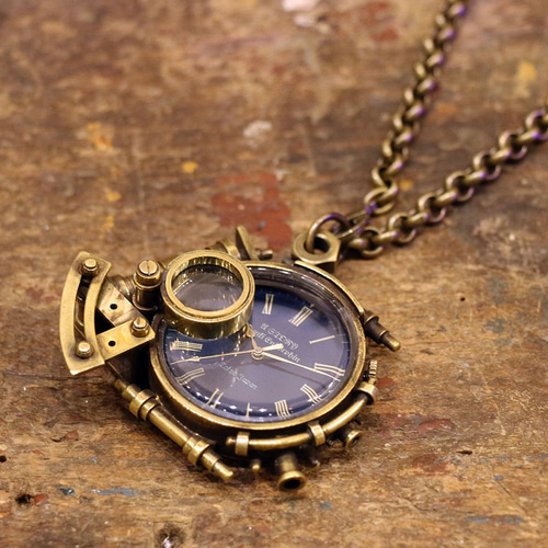 スチームパンク ペンダントウォッチ 電氣エンドルフィン x A STORY