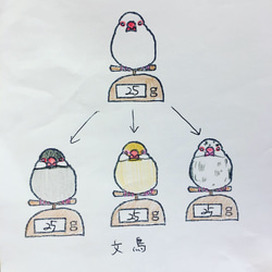 愛鳥さんの体重管理ハンコ(文鳥) 2枚目の画像