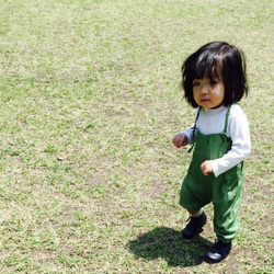 迷彩スムースのサロペットロングパンツ 6枚目の画像