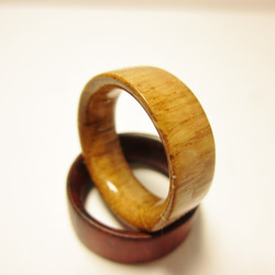 木製の指輪 オーク 艶有り仕上げ 1枚目の画像