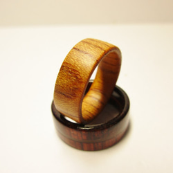木製の指輪 ケヤキ ナチュラル仕上げ 2枚目の画像