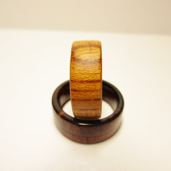 木製の指輪 ケヤキ ナチュラル仕上げ 3枚目の画像
