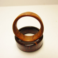木製の指輪 ケヤキ ナチュラル仕上げ 4枚目の画像