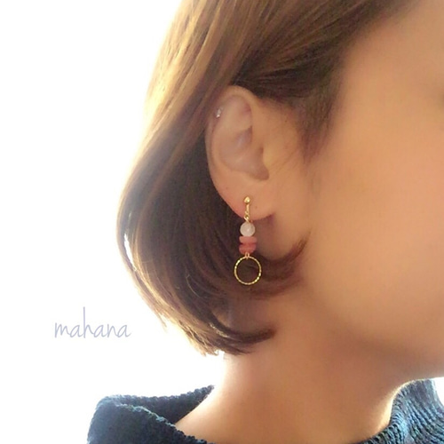 MAHANA 天然石 フックピアス MAHANA 天然石 フックピアス