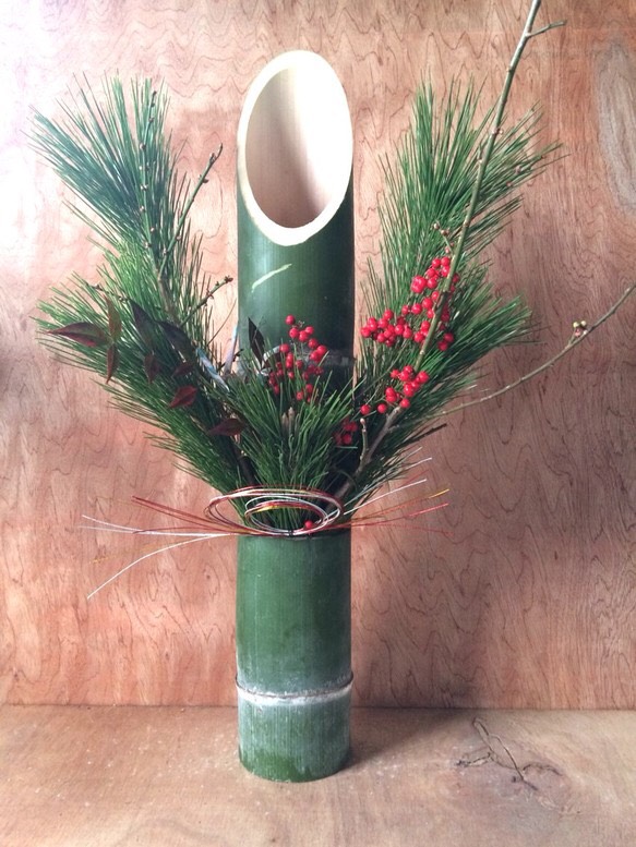 花台　松竹梅　お正月の生花に 花台　松竹梅　お正月の生花に