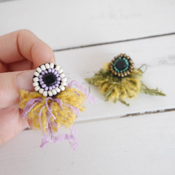 ビーズ刺繍×アヴリルタッセルピアス⑥ 3枚目の画像