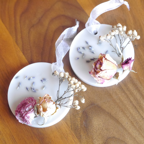 アロマサシェ サークル バラ キャンドル・キャンドルホルダー