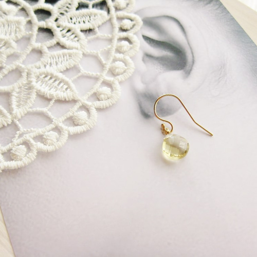 14kgfレモンクォーツロゼッタカービングピアス/イヤリング 14kgfレモンクォーツロゼッタカービングピアス/イヤリング 【公式通販】