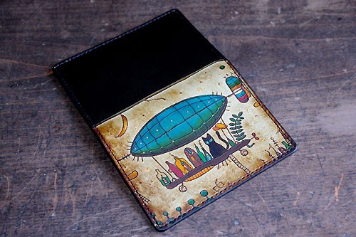 猫パスケース『夜空の旅』