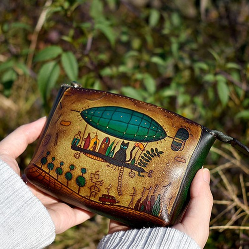 【そら】ポーチ　ハンドメイド ハンドメイドポーチの通販 by そら豆shop｜ラクマ