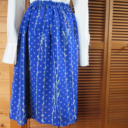 sale　レトロポップなギャザースカート　着物リメイク 3枚目の画像
