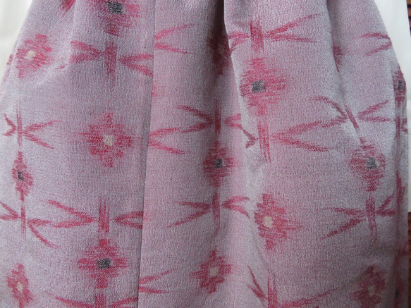 sale　花柄のギャザースカート　着物リメイク　 2枚目の画像