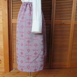 sale　花柄のギャザースカート　着物リメイク　 3枚目の画像
