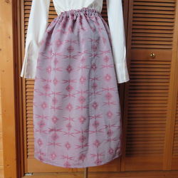sale　花柄のギャザースカート　着物リメイク　 4枚目の画像