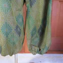 大島紬の着物から　もんぺパンツ　着物リメイク 2枚目の画像