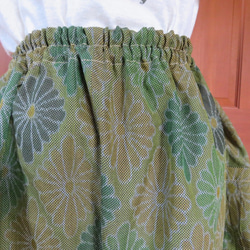 大島紬の着物から　もんぺパンツ　着物リメイク 3枚目の画像
