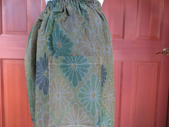 大島紬の着物から　もんぺパンツ　着物リメイク 9枚目の画像