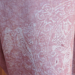 桜色に包まれる　鳥柄のもんぺパンツ　着物リメイク 4枚目の画像