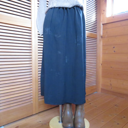 黒絵羽織から　マキシ丈　ギャザースカート 2枚目の画像