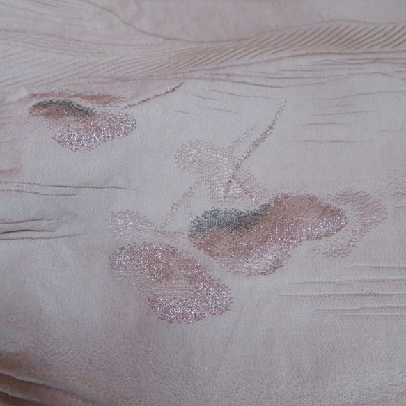 刺繍が上品な桜色のもんぺパンツ　着物リメイク 10枚目の画像