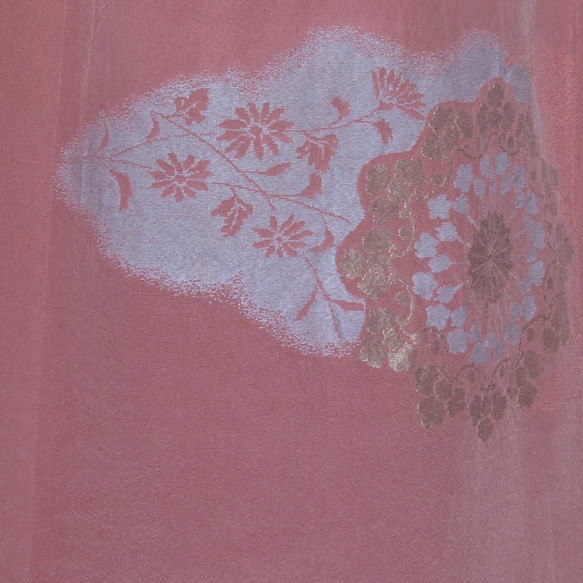 鉛丹色　刺繍が上品なギャザースカート 4枚目の画像