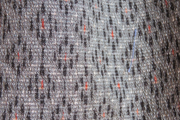 鼠色にレトロな柄のギャザースカート　着物リメイク 7枚目の画像