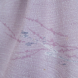 sale　桜色に水文様のギャザースカート　着物リメイク　訳あり価格 5枚目の画像