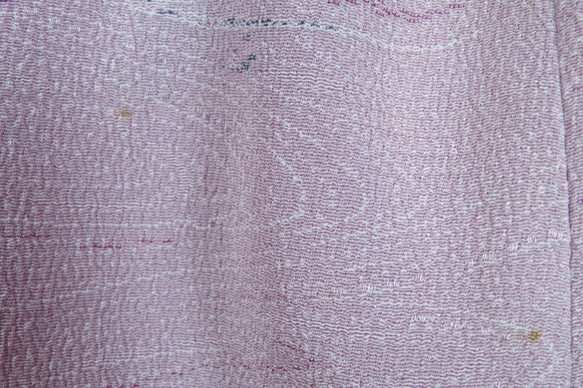 sale　桜色に水文様のギャザースカート　着物リメイク　訳あり価格 6枚目の画像