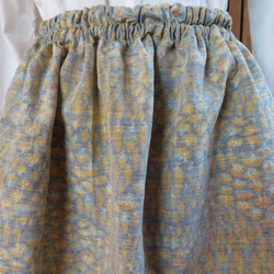 sale　紬の着物から ギャザースカート 　着物リメイク 2枚目の画像
