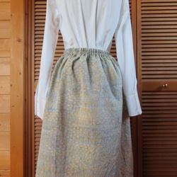 sale　紬の着物から ギャザースカート 　着物リメイク 6枚目の画像