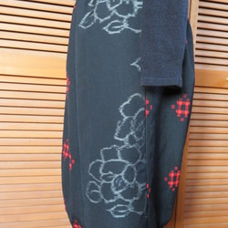 冬支度はじめませんか？井型模様のバルーンスカート　着物リメイク 6枚目の画像