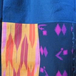sale ウールの着物をパッチしたギャザースカート　着物リメイク 6枚目の画像