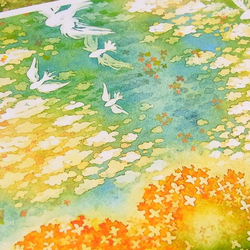 ☆】金木犀に染まる空 (Creema限定プレゼント付き) 絵画 てじまともこ