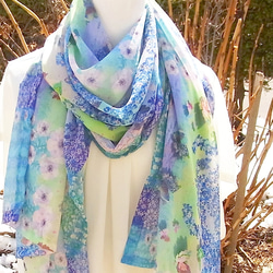 【１週間】シフォン水彩ストール～森のおはなし　泉～ 14枚目の画像