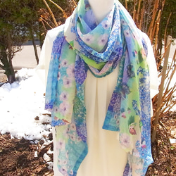 【１週間】シフォン水彩ストール～森のおはなし　泉～ 15枚目の画像
