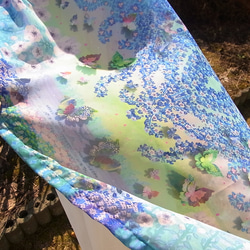 【残り２】シフォン水彩ストール～森のおはなし　泉～ 12枚目の画像