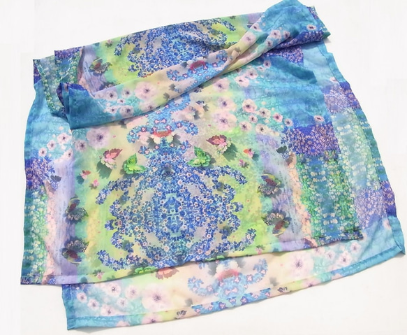 【１週間】シフォン水彩ストール～森のおはなし　泉～ 11枚目の画像