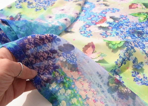 【１週間】シフォン水彩ストール～森のおはなし　泉～ 6枚目の画像