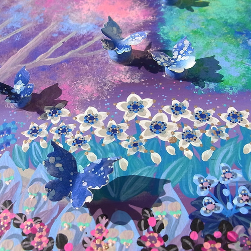 原画】星花の園 タペストリー・壁掛け てじまともこ 通販 12801038