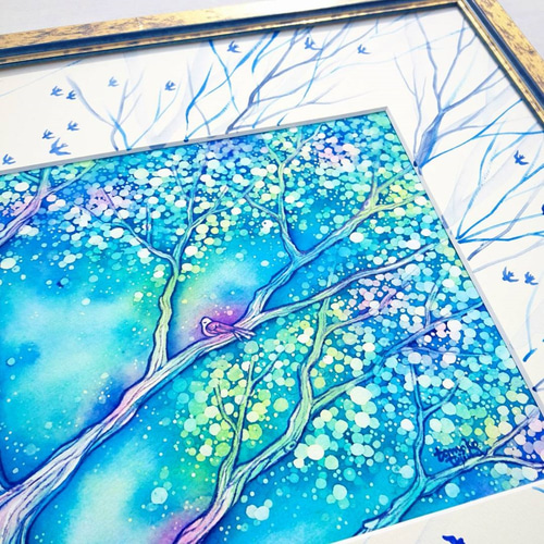 イラストオーダー　承ります　直筆　原画　水彩画 オーダーメイド>水彩画原画制作 ○クーポン不可 絵画 てじまとも