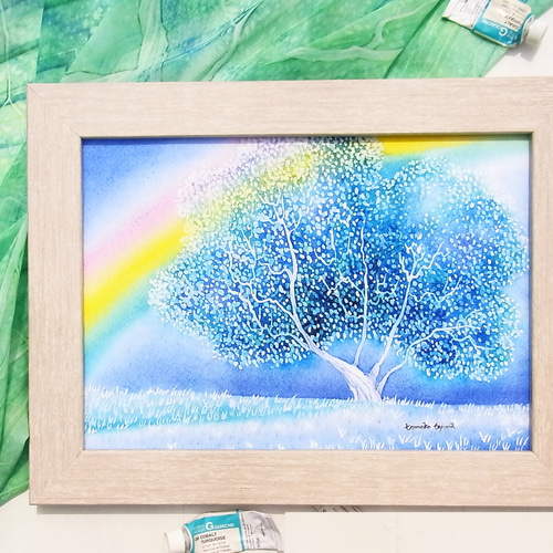☆】虹の木 絵画 てじまともこ 通販 153295｜Creema(クリーマ