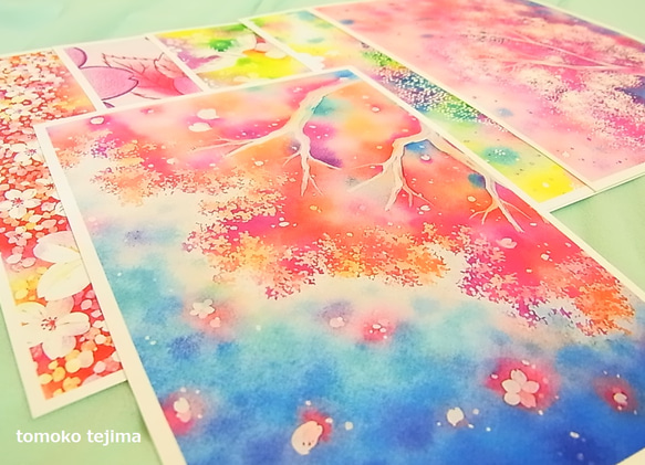 桜色のポストカードセット 1枚目の画像