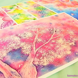 桜色のポストカードセット 2枚目の画像